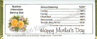 Mother's Day Candy Bar  #1 ...Brighten my life - Back